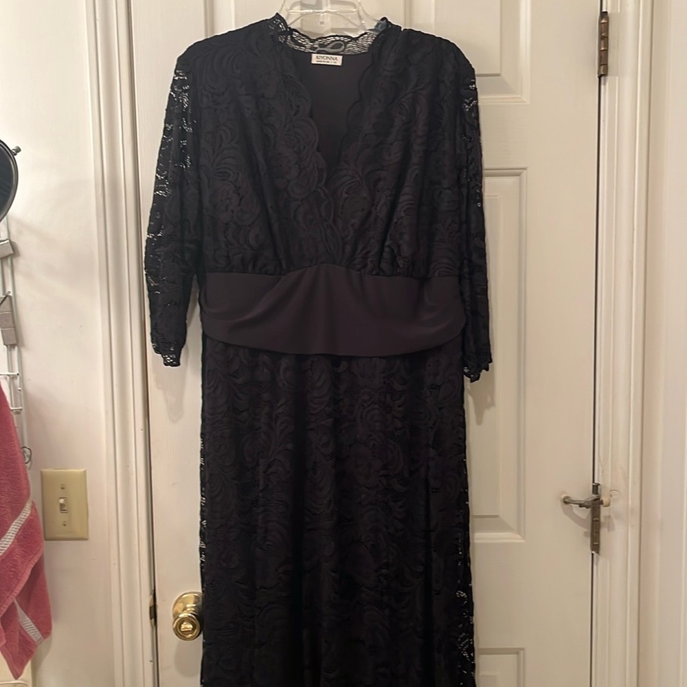 Kiyonna Black fully lined Lace dress